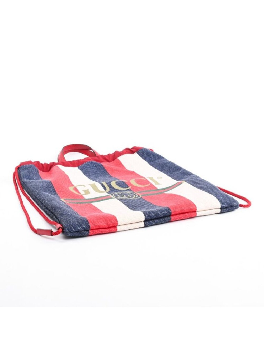 Gucci Backpack Striped Drawstring Knapsack - Picture 5 of 9